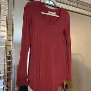 ANTHROPOLOGIE BASIC LONG SLEEVE POCKET SHIRT